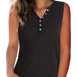 NWT GOOTUCH Women's V-Neck Sleeveless Casual Basic Tank